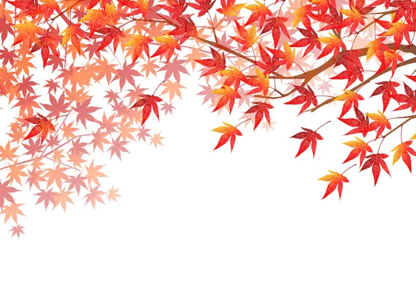 Otoño hojas otoño paisaje fondo — Vector de stock