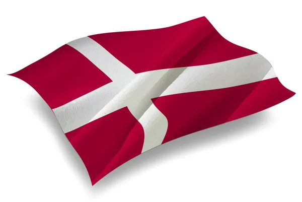 Danmark land flaggikonen — Stock vektor