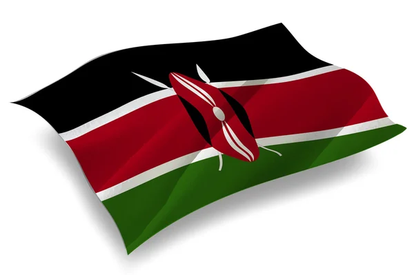 Kenya land flaggikonen — Stock vektor