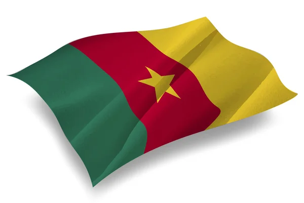 カメルーンの国の旗のアイコン — ストックベクタ