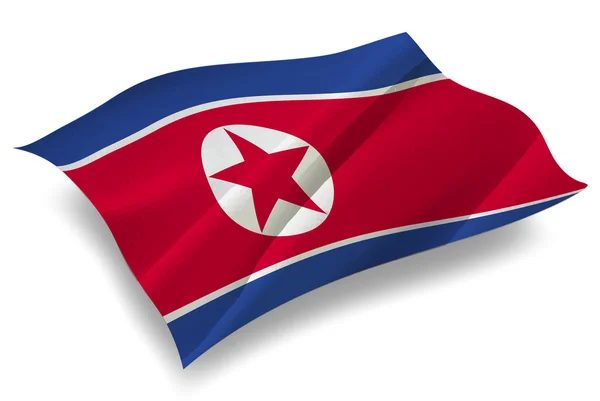 Coreia do Norte Ícone da bandeira do país — Vetor de Stock