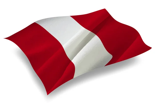Het pictogram van de vlag van Peru-land — Stockvector