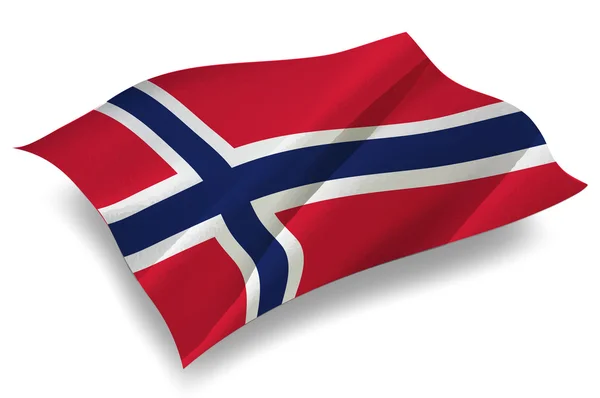 Norge land flaggikonen — Stock vektor