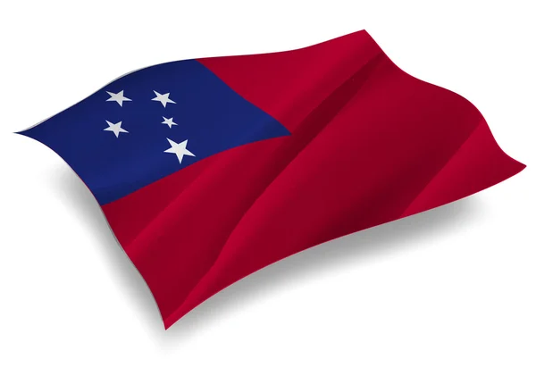 Ikona příznaku zemi Samoa — Stockový vektor