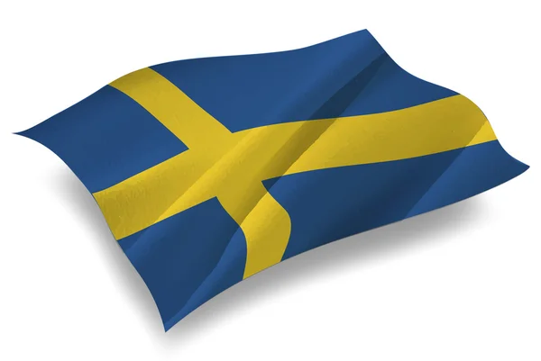 Svezia Paese bandiera icona — Vettoriale Stock
