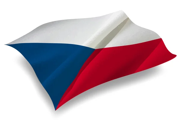 Tjeckien landet flaggikonen — Stock vektor