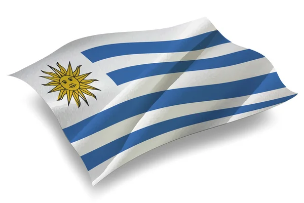 Uruguay land flaggikonen — Stock vektor