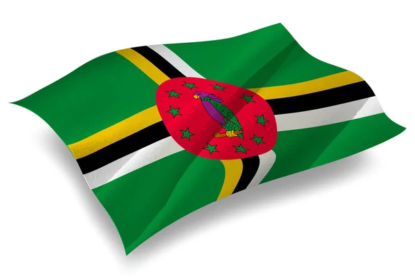 Dominica land flaggikonen — Stock vektor