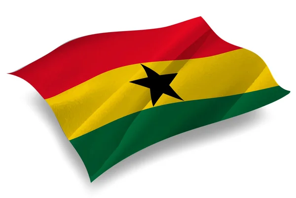 Ghana land flaggikonen — Stock vektor