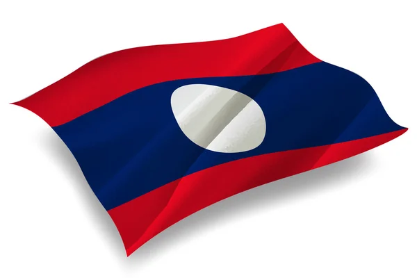 Ícone da bandeira do Laos Country — Vetor de Stock