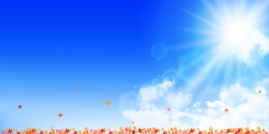 Sonbahar, sonbahar manzarası arka planından ayrılıyor