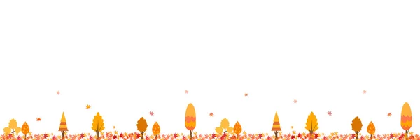 Otoño hojas otoño paisaje fondo — Vector de stock