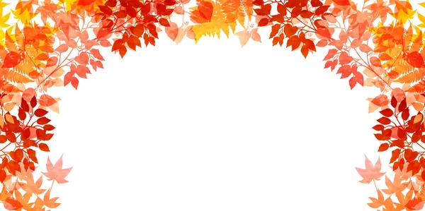 Hojas de otoño hoja de otoño de fondo — Vector de stock