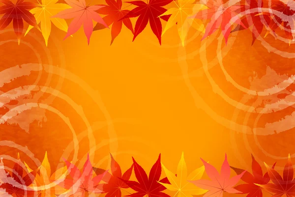 Hojas de otoño hoja de otoño de fondo — Vector de stock