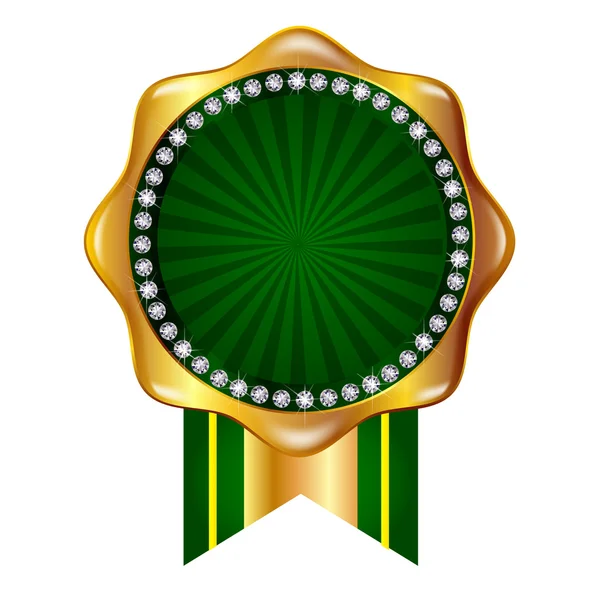 Medaille frame Brazilië pictogram — Stockvector