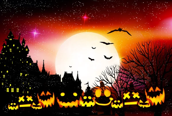 Halloween zucca autunno sfondo — Vettoriale Stock