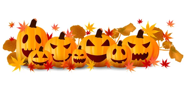 Halloween calabaza otoño fondo — Vector de stock