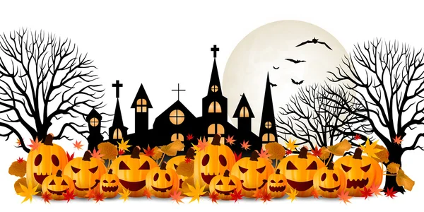 Halloween pompoen herfst achtergrond — Stockvector