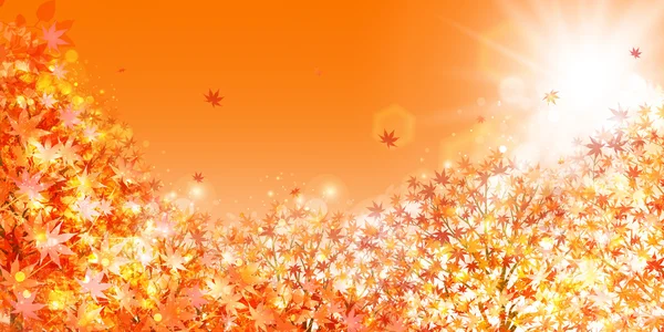 Herbst Blätter Herbst Landschaft Hintergrund — Stockvektor