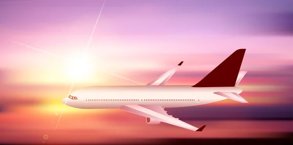 Airplane niebo krajobraz tła — Wektor stockowy