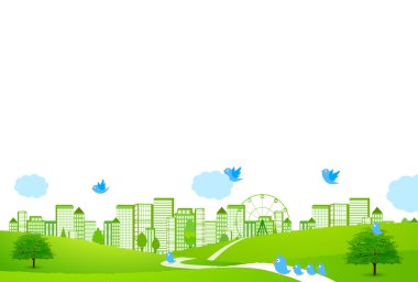 Horoz yılbaşı kartı kentsel arka plan