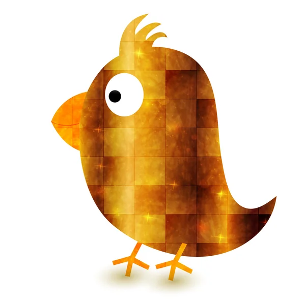 Rooster icono de oro tarjeta de Año Nuevo — Vector de stock