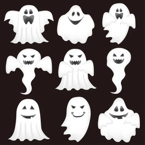 Halloween-Geister-Ikone — Stockvektor