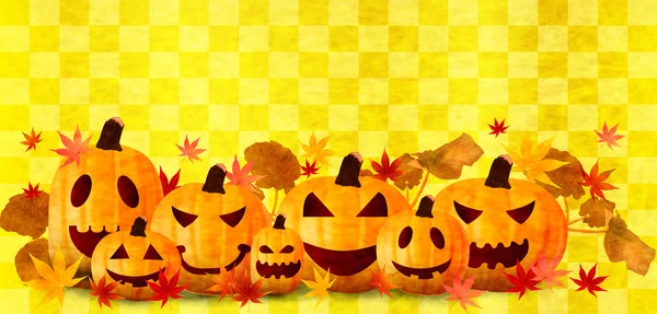 Halloween pompoen herfst achtergrond — Stockvector