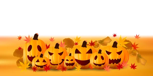 Halloween calabaza otoño fondo — Vector de stock