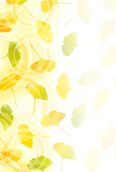 银杏秋天的树叶秋天背景 — 图库矢量图片