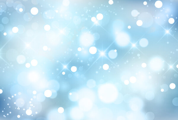 Snow Christmas light background