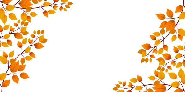 Otoño hojas otoño paisaje fondo — Vector de stock