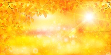 Sonbahar, sonbahar manzarası arka planından ayrılıyor