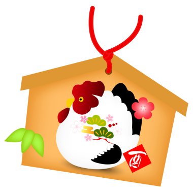 Horoz tavuk tebrik kartı simgesi