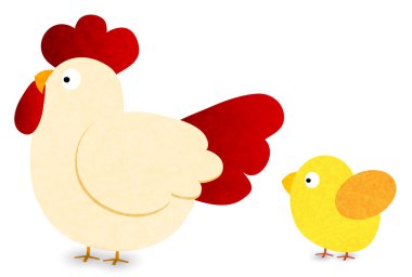 Horoz tavuk tebrik kartı simgesi