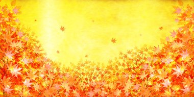 Sonbahar arka plan altın sonbahar yaprakları