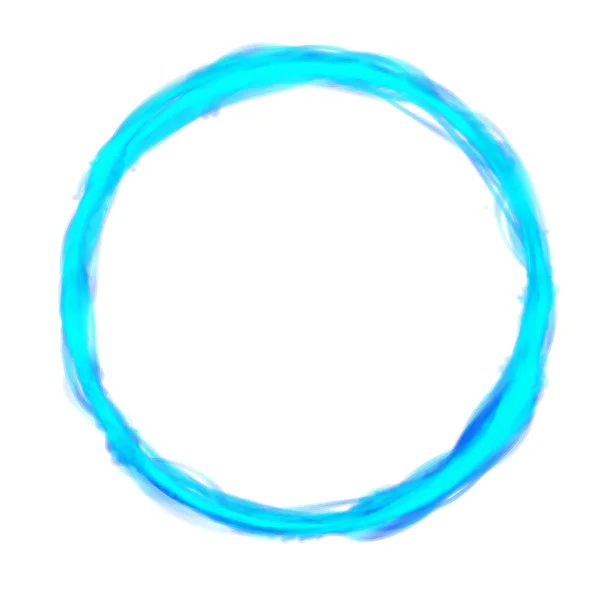 Blauw frame cirkel pictogram — Stockvector