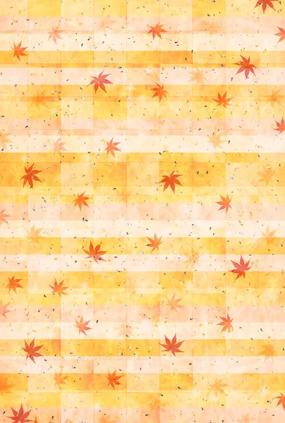 Herbst Blätter Herbst japanisches Papier Hintergrund — Stockvektor