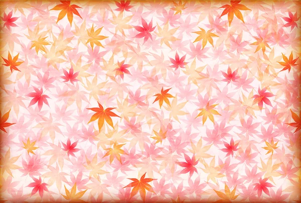 Autumn leaves autumn Japanese paper background — Stock Vector