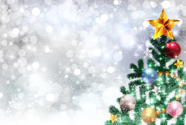 Christmas snow fir tree background — Stock Vector