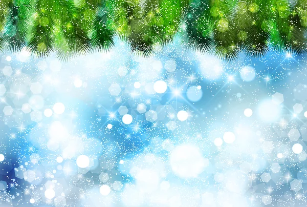 Kerst sneeuw fir tree achtergrond — Stockvector