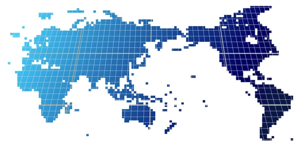 Kwadratowa ikona mapy świata — Wektor stockowy