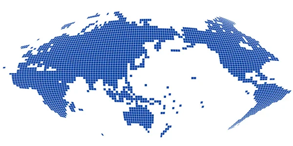 Mapa del mundo icono cuadrado — Vector de stock