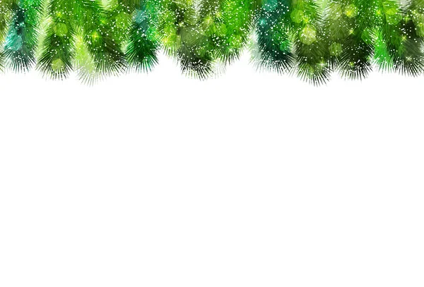 Christmas snow fir tree background — Stock Vector