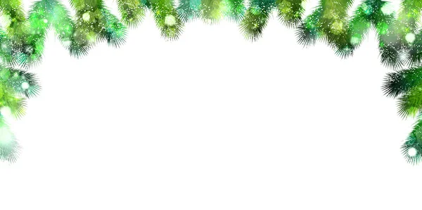 Vánoční sníh fir tree pozadí — Stockový vektor