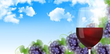 Üzüm şarap sonbahar arka plan