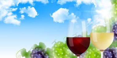 Üzüm şarap sonbahar arka plan