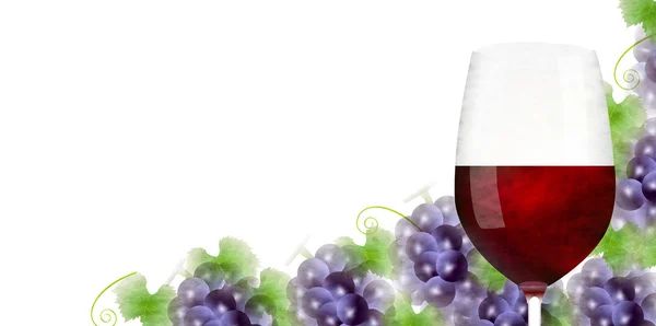 Szőlő, bor, őszi háttér — Stock Vector