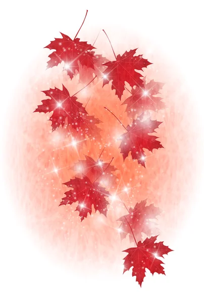 Podzimní listí podzimní krajiny pozadí — Stockový vektor