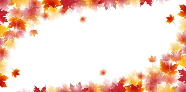 Őszi levelek őszi táj háttér — Stock Vector